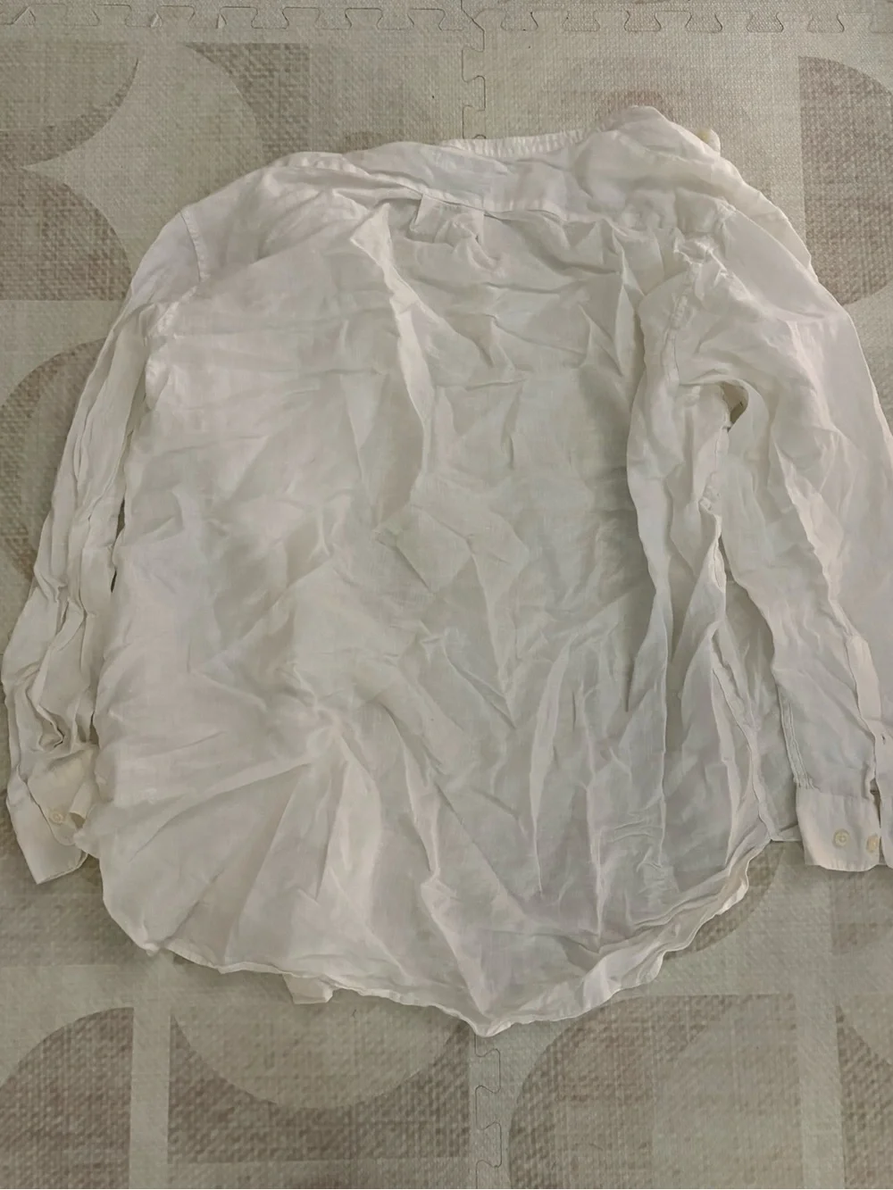 Oversize Style Banana Republic White Men's Button-Down Linen Shirt
